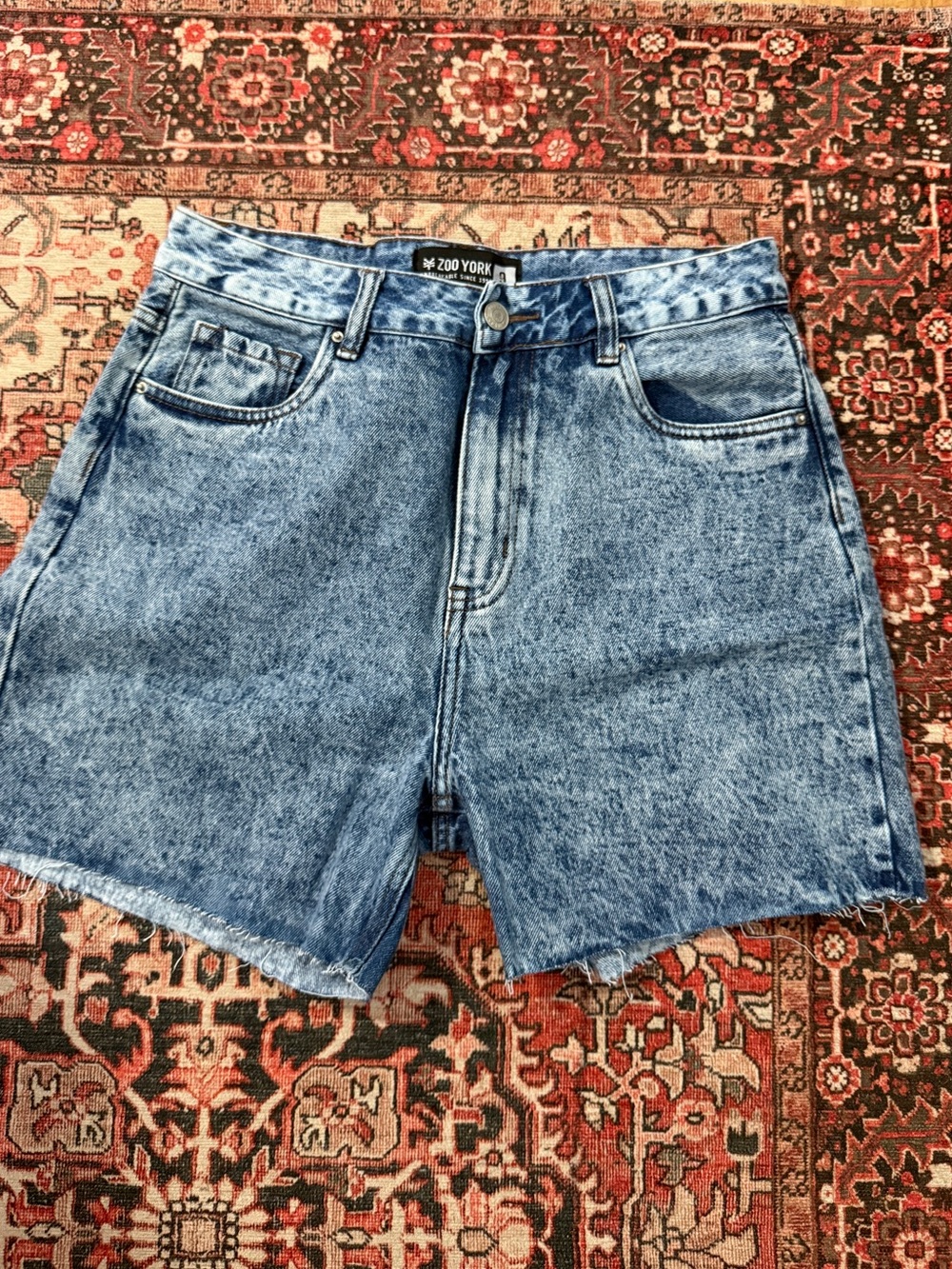Zoo York Acid Wash Blue Denim Shorts